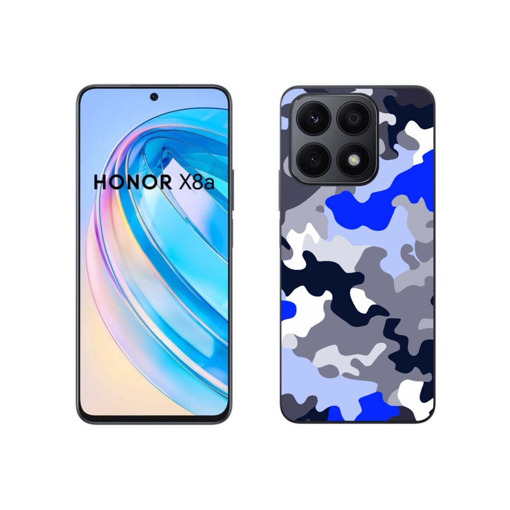 Zselés borítás mmCase a Honor X8a számára - álcázó minta 8