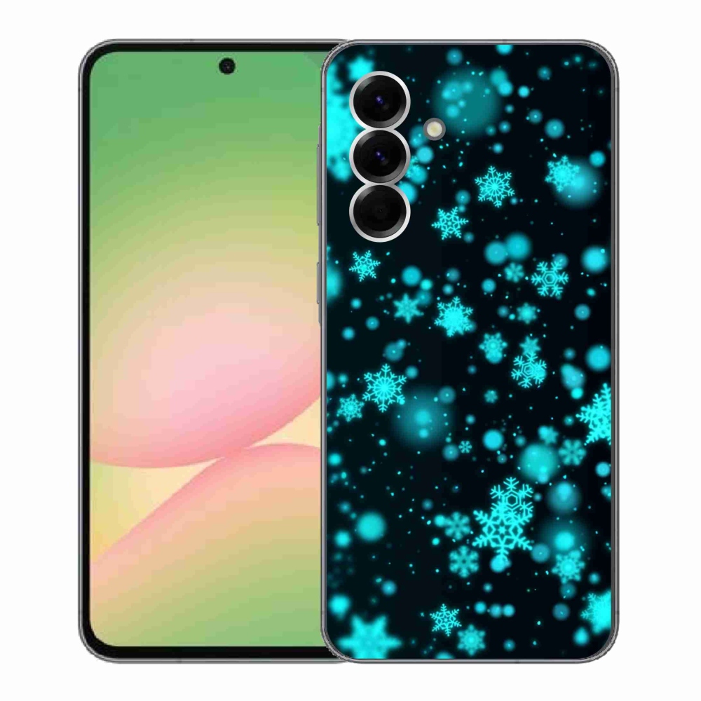 Gél védőhuzat mmCase Samsung Galaxy A56 5G - hópelyhek 1