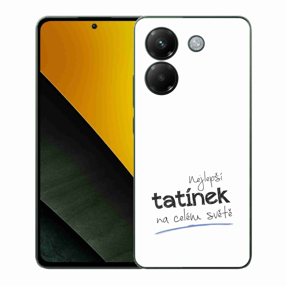 Gél borító mmCase a Xiaomi Poco M7 Pro 5G - legjobb apuci 4 fehér háttérrel