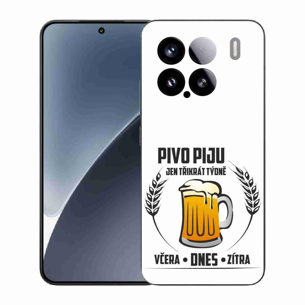 Gél borító mmCase a Xiaomi 15 - sör motívum fehér háttérrel