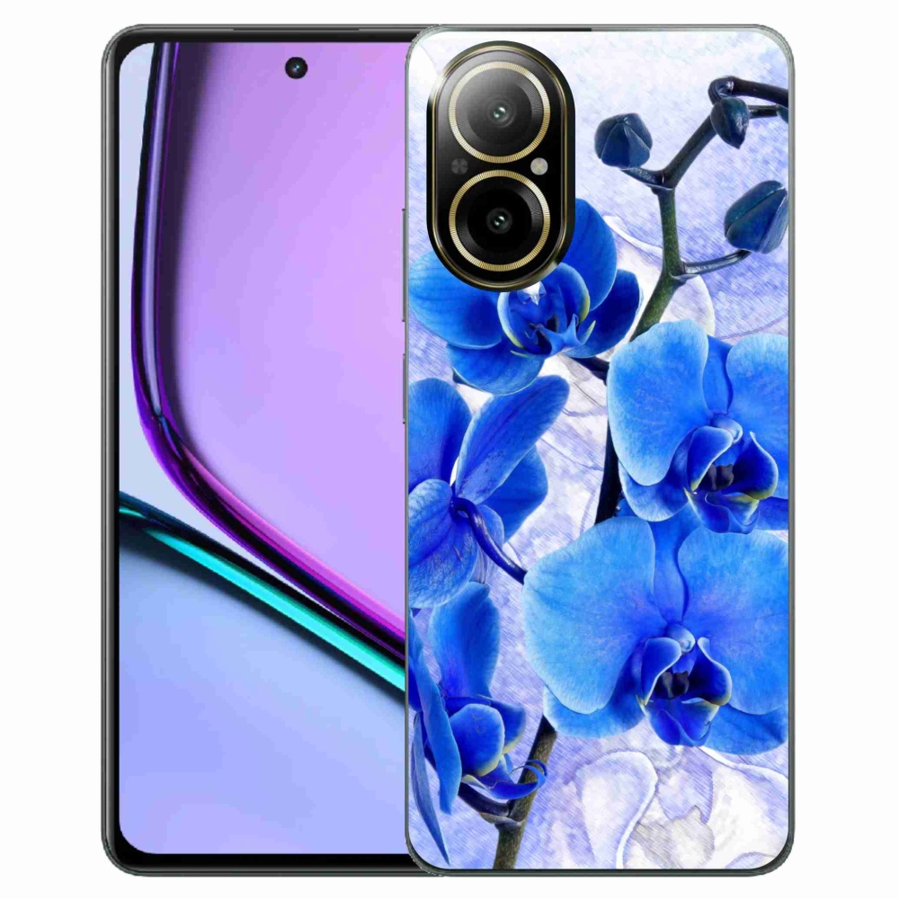 Zselés tok mmCase a Realme C67 készülékhez - kék virágok