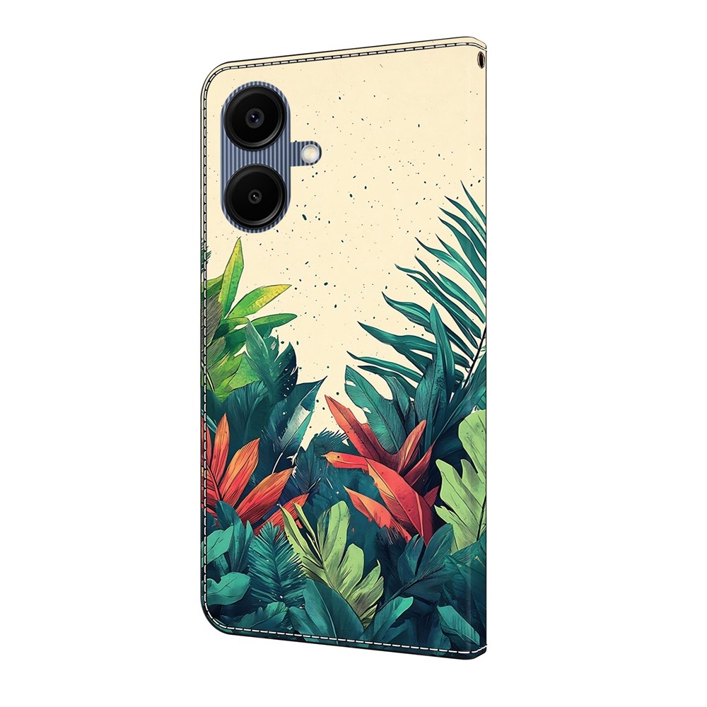 Sima könyves tok Samsung Galaxy A07 4G - levelek