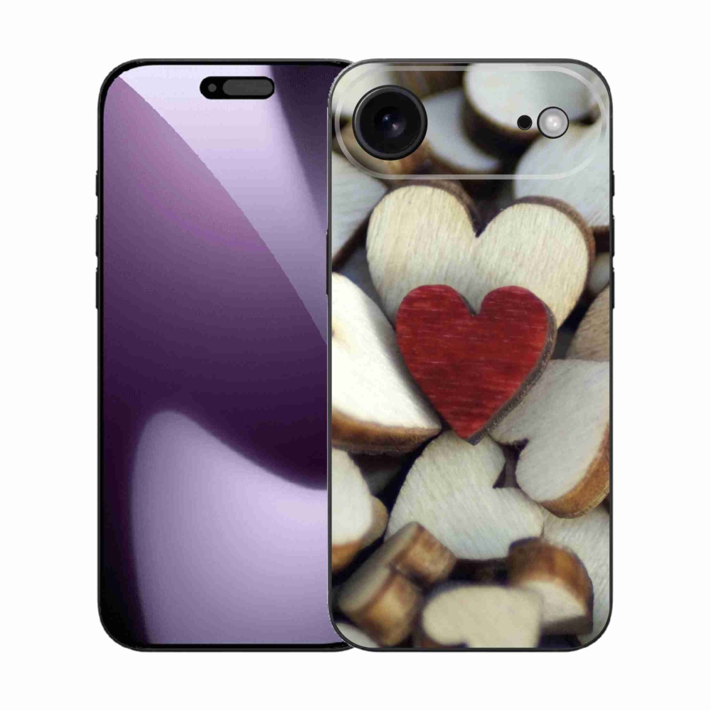 Gél borítás mmCase iPhone 17 Air készülékhez - gravírozott piros szív