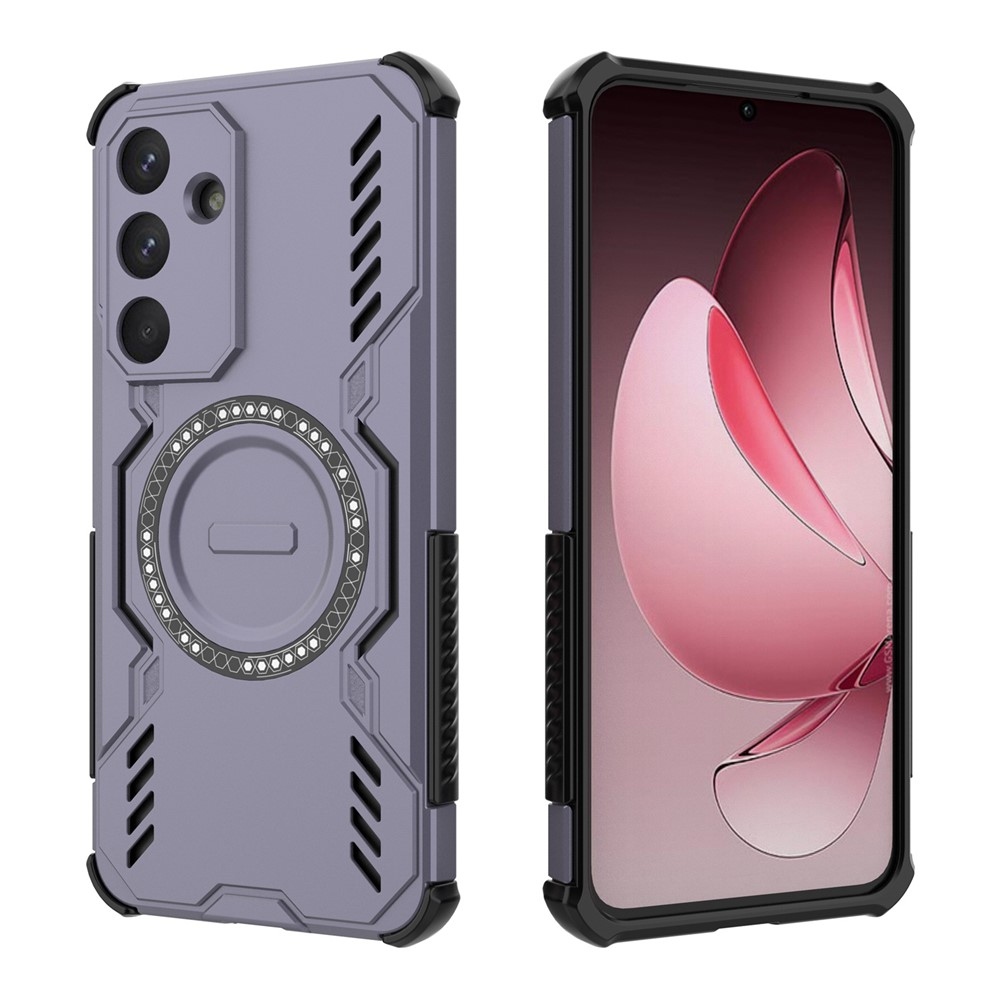 Üreges, tartós védőburkolat MagSafe-val Samsung Galaxy S25 FE-re - lila