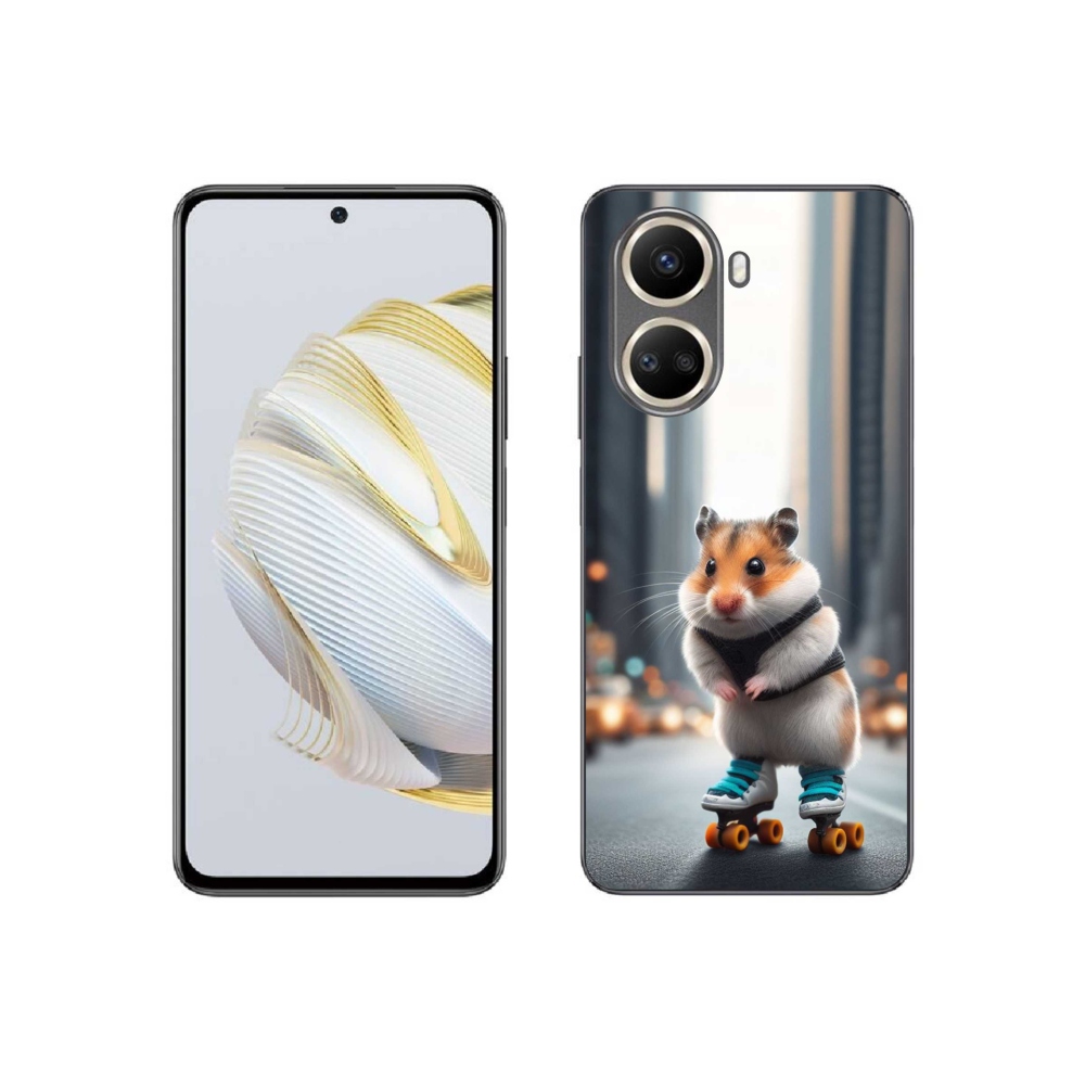 Gél borítás mmCase a Huawei Nova 10 SE-n - hörcsög a korcsolyán