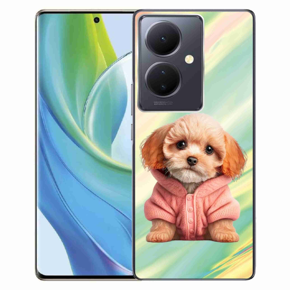 Gél borítás mmCase a Vivo V29 Lite 5G-hez - kiskutya pulóverben