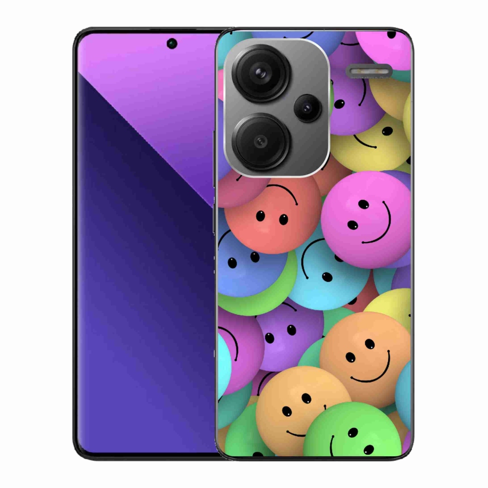Gél borítás mmCase a Xiaomi Redmi Note 13 Pro+ 5G számára - színes smiley-kkal