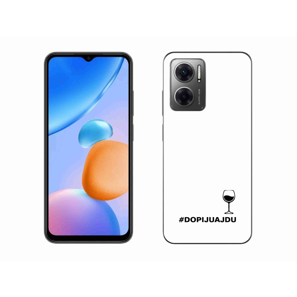 Gél borítás mmCase a Xiaomi Redmi 10 5G-hez - bor motívum fehér háttérrel