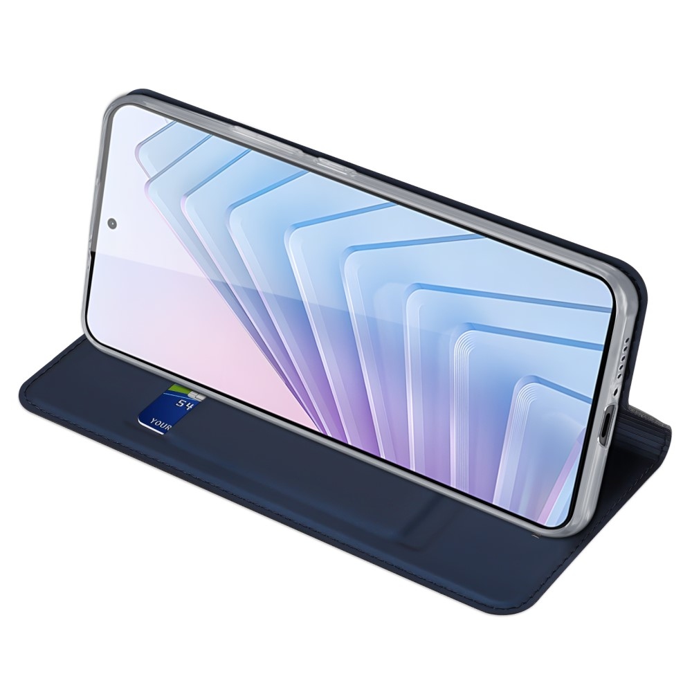 DUX könyvtáska Xiaomi Redmi Note 14 5G - sötétkék színben