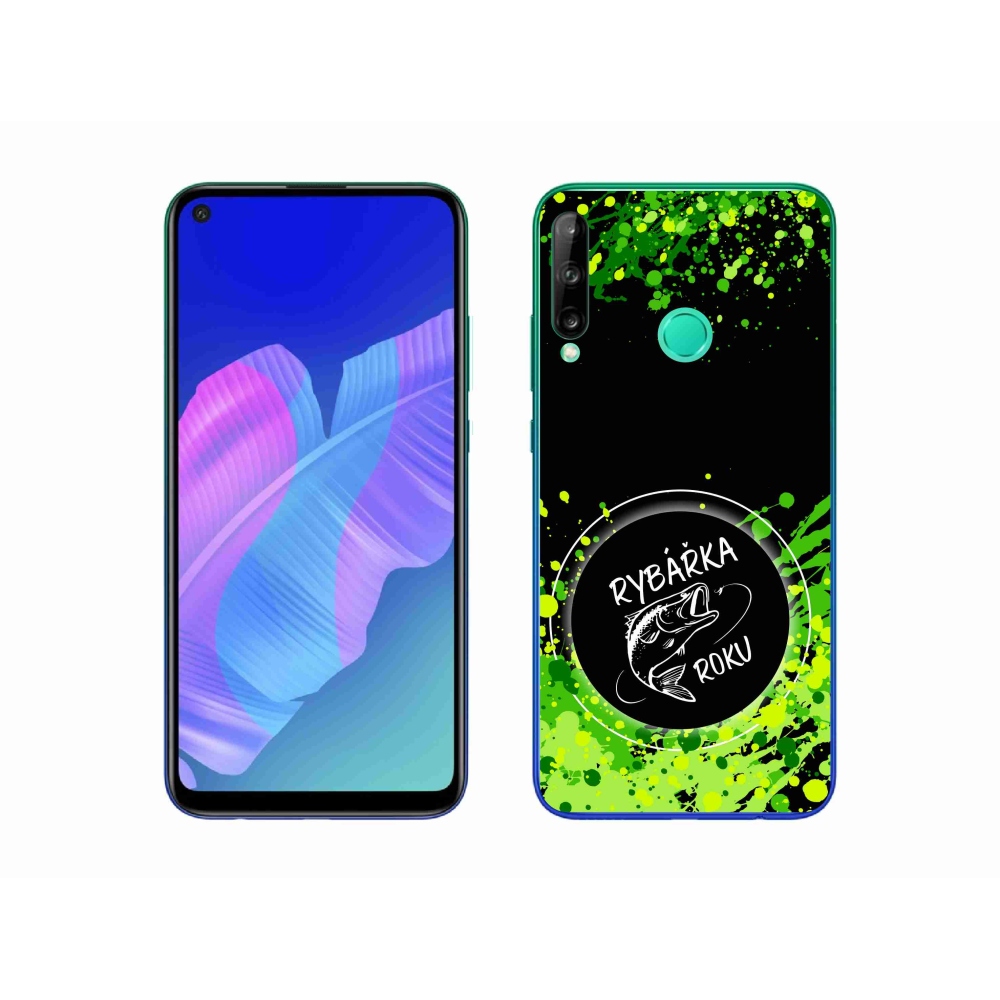 Gél borító mmCase a Huawei P40 Lite E számára - az év halászának fekete háttere