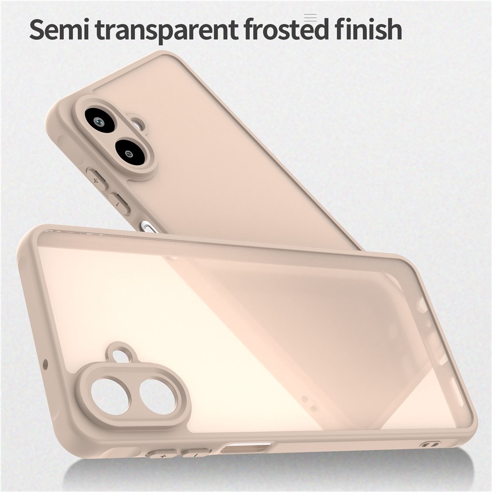 Gél tok kemény hátlappal Samsung Galaxy A07 4G - narancssárga színben