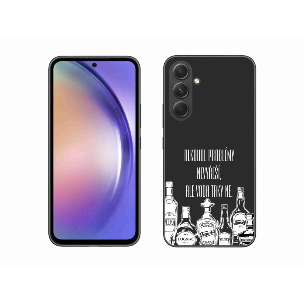 Gél borító mmCase Samsung Galaxy A54 5G - vicces szöveg fekete háttérrel