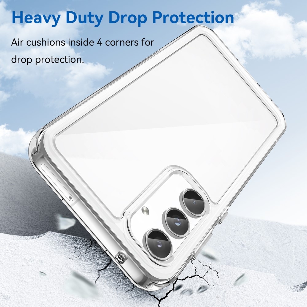 Gél tok kemény hátlappal a Samsung Galaxy A55 5G készülékhez - átlátszó