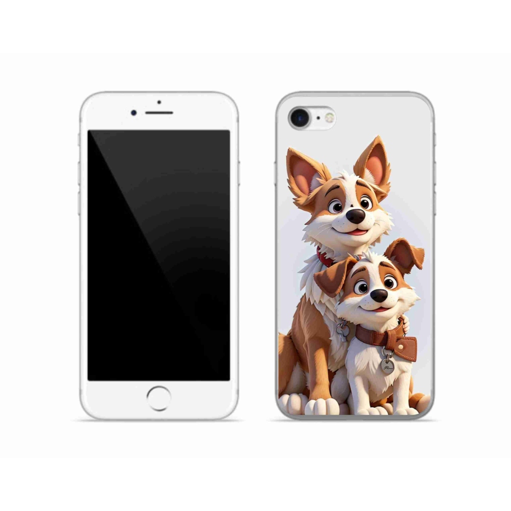 Zselés borítás mmCase iPhone SE (2020) - kutyák rajzolása