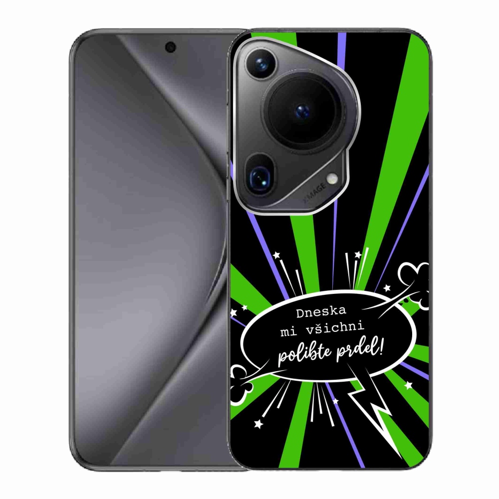 Gél borító mmCase a Huawei Pura 70 Ultra készülékhez - vicces szöveg 15 fekete háttér