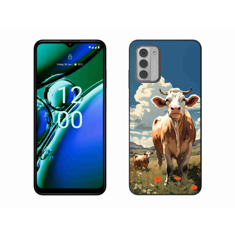 Zselés borítás mmCase a Nokia G42 készülékhez - tehenek a réten