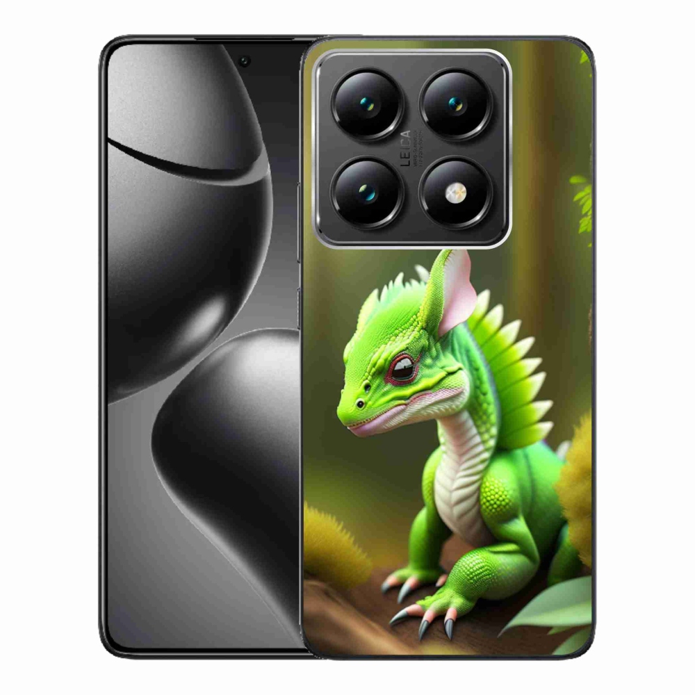 Gél borítás mmCase a Xiaomi 14T Pro számára - zöld sárkány