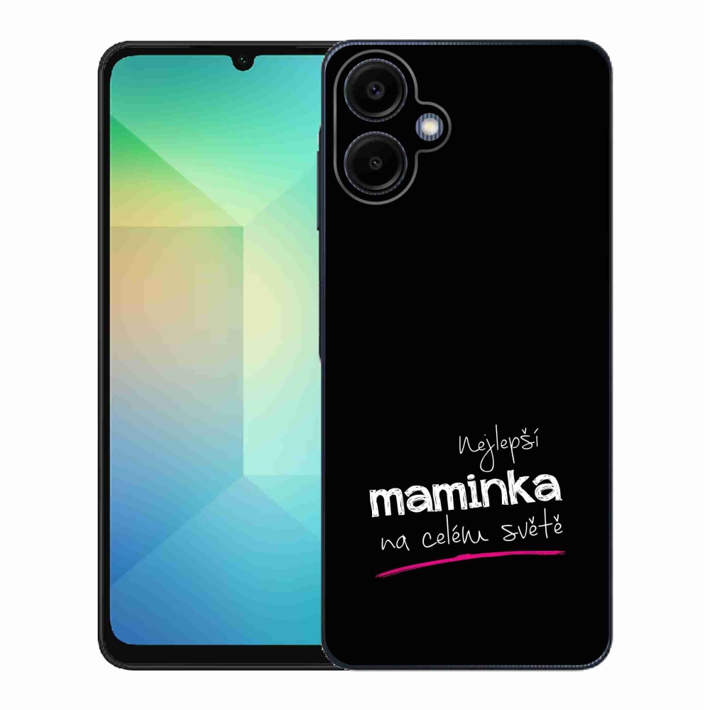 Gél borító mmCase Samsung Galaxy A06 4G - legjobb anya 4 fekete háttérrel