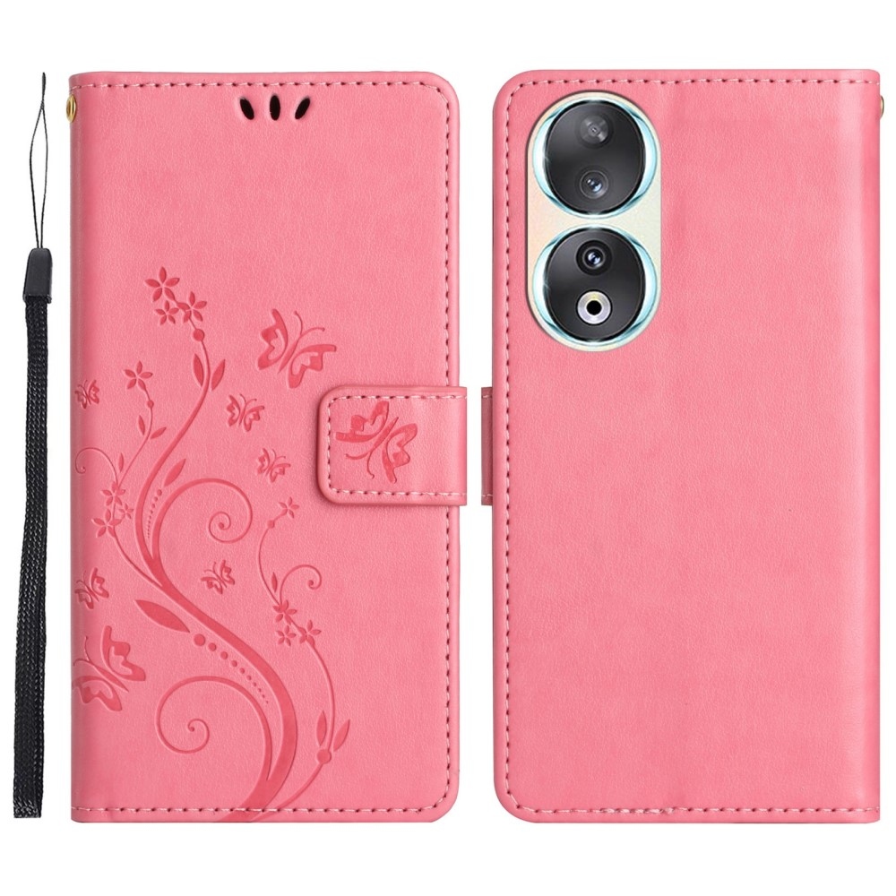 Virágok könyvtáska Honor 90 - rózsaszín