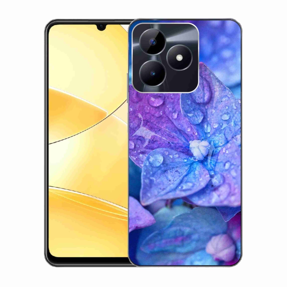 Zselés borító mmCase a Realme C51/C53 készülékhez - lila virág