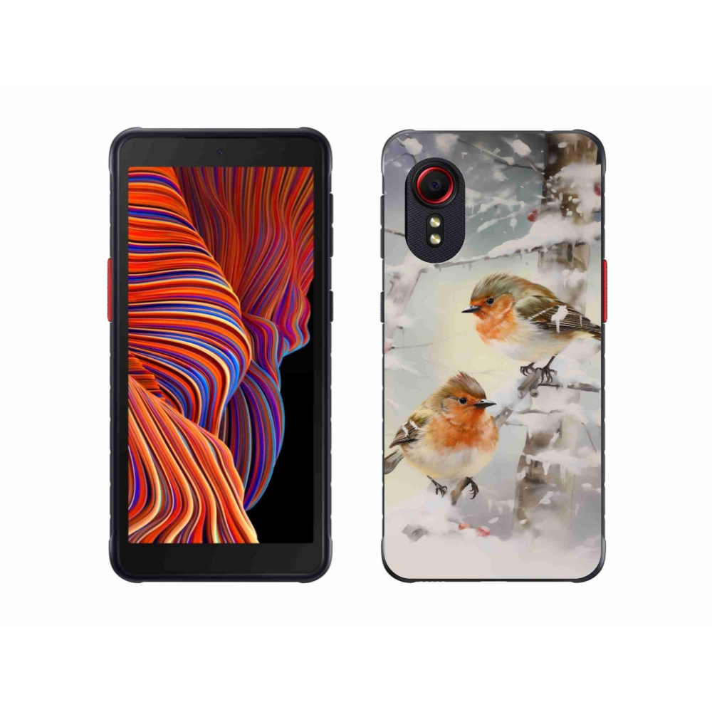Gél borítás mmCase Samsung Galaxy Xcover 5 - madarak télen