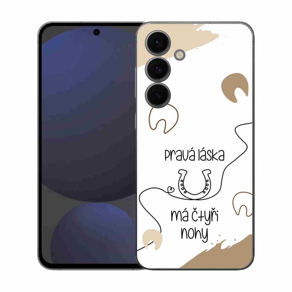 Gél borítás mmCase Samsung Galaxy S25 FE - ló motívum fehér háttérrel