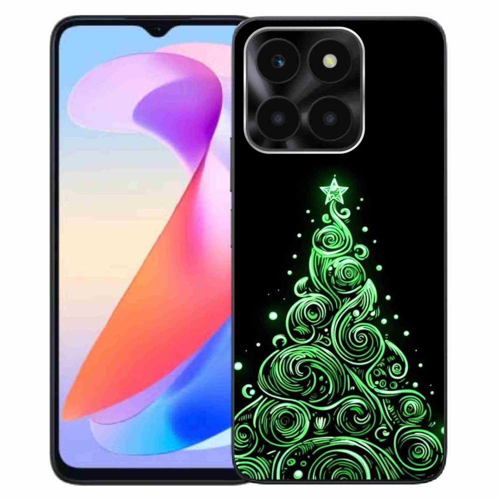 Gél borítás mmCase a Honor X6a számára - neon karácsonyfa 3