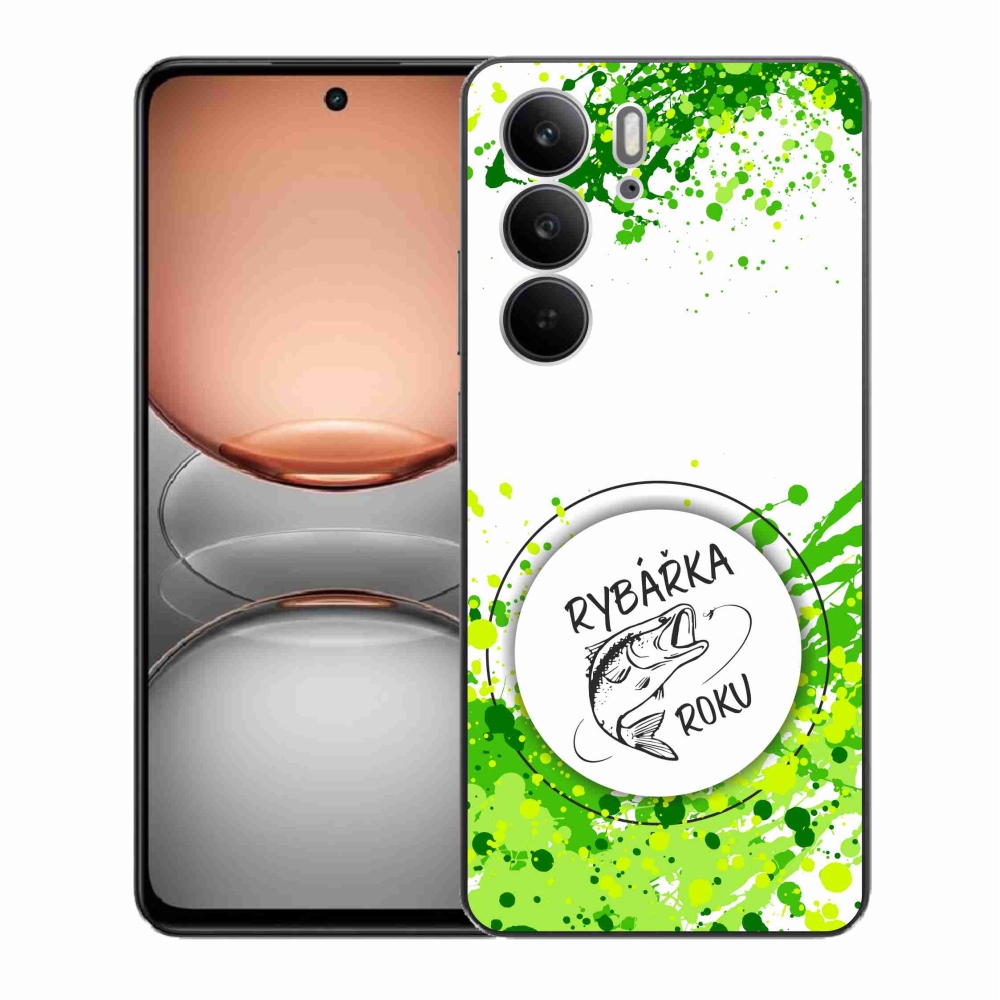 Gél borító mmCase a Realme C75 készülékhez - az év halásznője fehér háttérrel