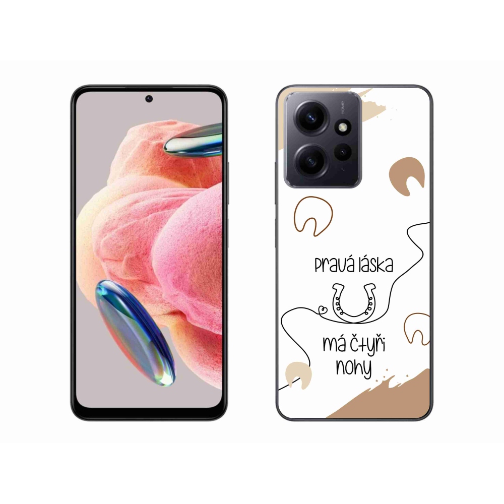 Gél borítás mmCase a Xiaomi Redmi Note 12 4G-hez - ló motívum fehér háttérrel