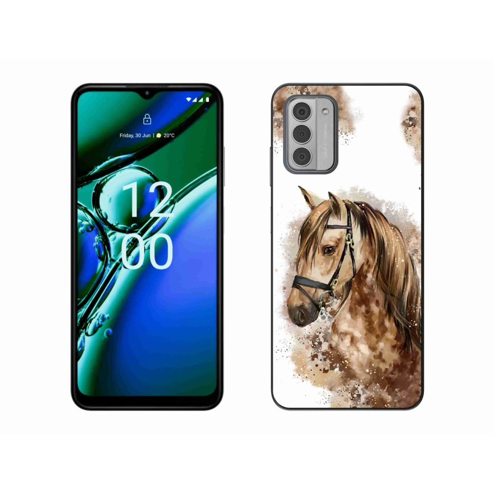 Zselés tok mmCase a Nokia G42 készülékhez - barna rajzfilm ló