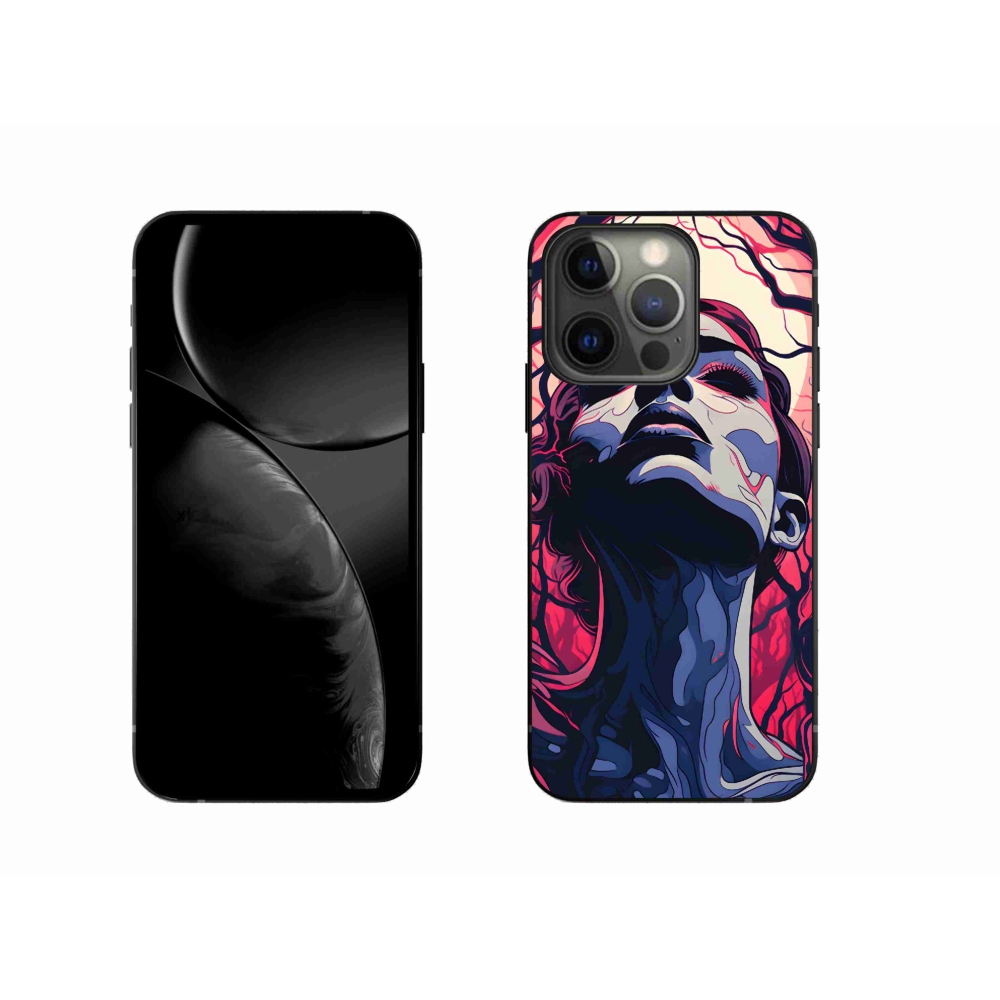 Zselés borítás mmCase iPhone 13 Pro készülékhez - absztrakt arc