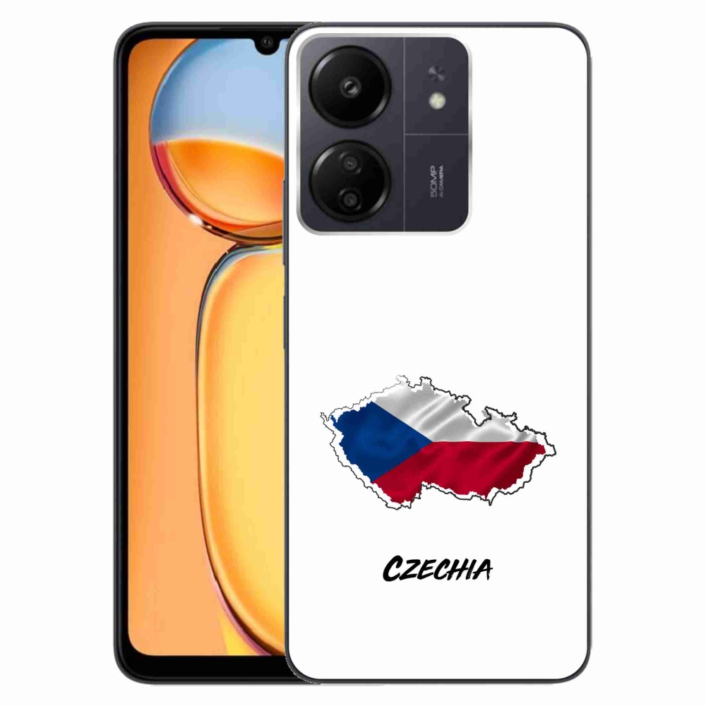 Gél borító mmCase a Xiaomi Poco C65/Redmi 13C - Csehország fehér háttérrel