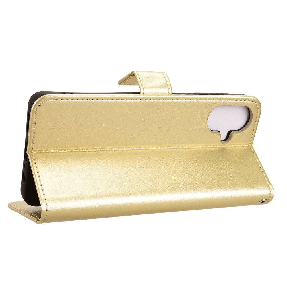Őrült könyv tok Samsung Galaxy A07 4G - arany színű
