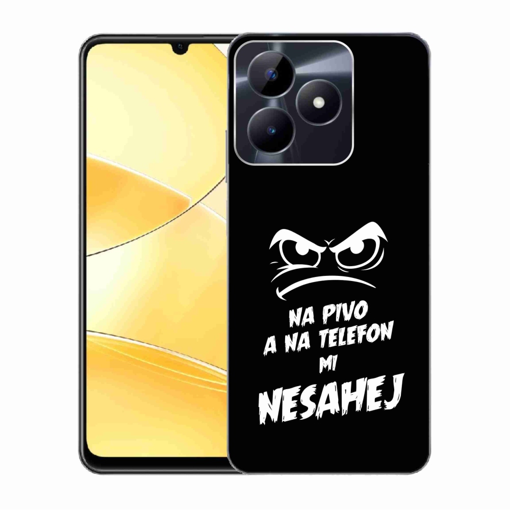 Zselés borító mmCase a Realme C51/C53 készülékhez - sör motívum 2 fekete háttér