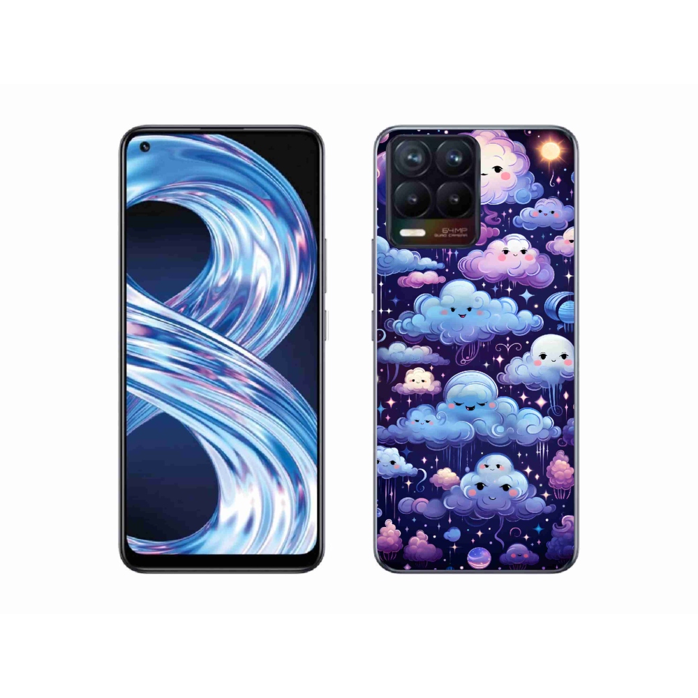 Gél borítás mmCase a Realme 8 Pro-hoz - felhők