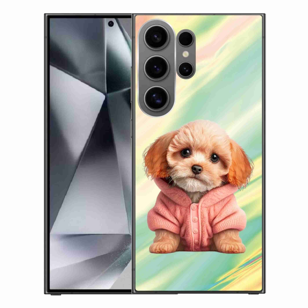Gél borítás mmCase Samsung Galaxy S24 Ultra - pulóveres kiskutya Samsung Galaxy S24 Ultra számára