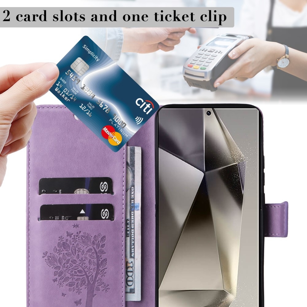 Fák könyve tok Samsung Galaxy S25 Ultra - világos lila