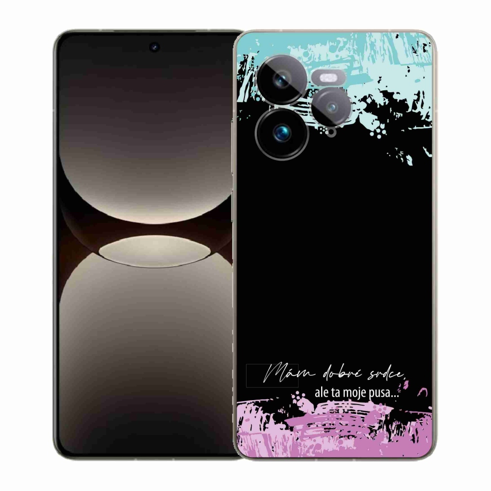 Gél borító mmCase a Realme GT 7 Pro 5G készülékhez - vicces szöveg 3 fekete háttérrel