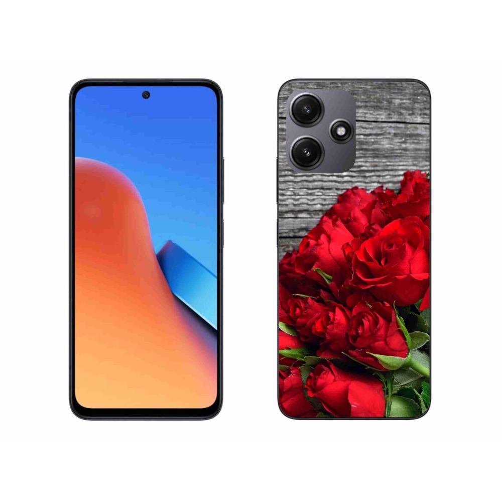 Gél borítás mmCase a Xiaomi Redmi 12 5G-hez - piros rózsa