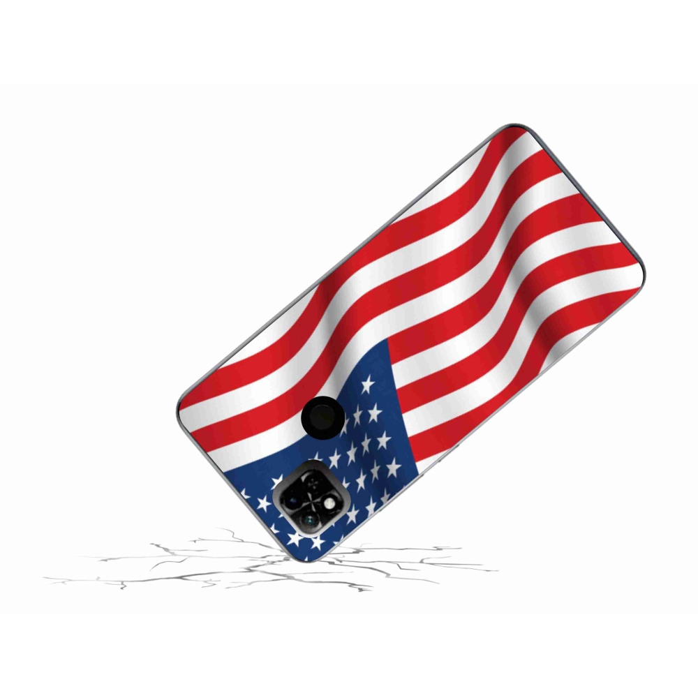 Gél borító mmCase a Xiaomi Redmi 10A számára - amerikai zászló
