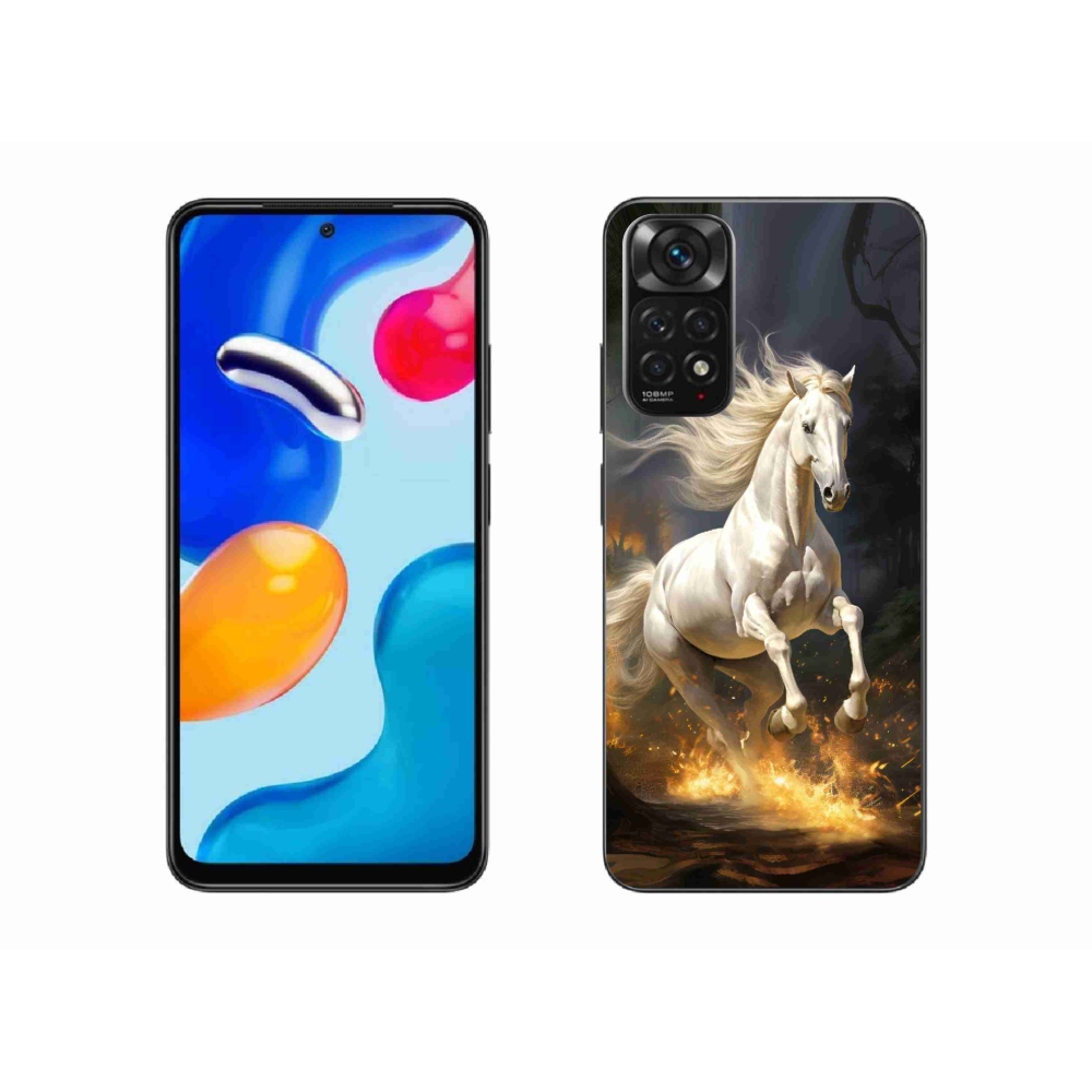 Gél borítás mmCase a Xiaomi Redmi Note 11 4G-hez - fehér ló 2