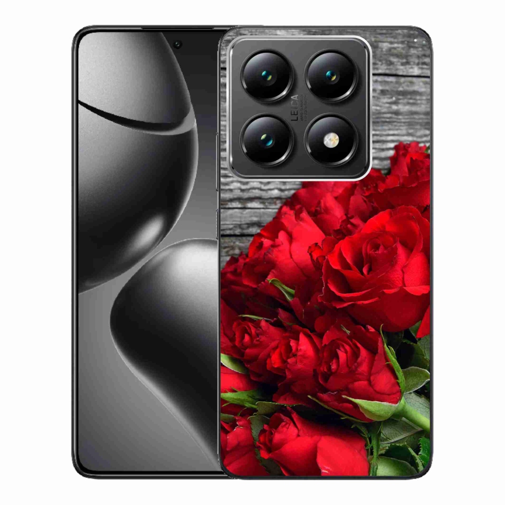 Gél borítás mmCase a Xiaomi 14T Pro számára - piros rózsa