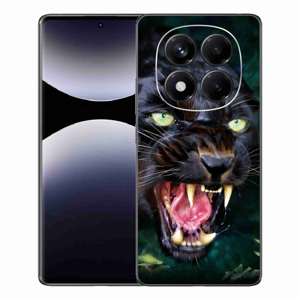 Gél borítás mmCase a Xiaomi Redmi Note 14 Pro számára - dühös fekete párduc
