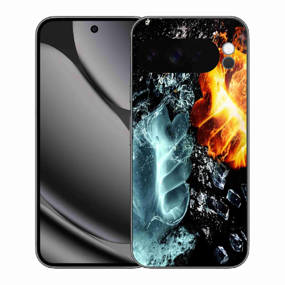 Zselés borítás mmCase a Google Pixel 10 Pro XL számára - víz és tűz