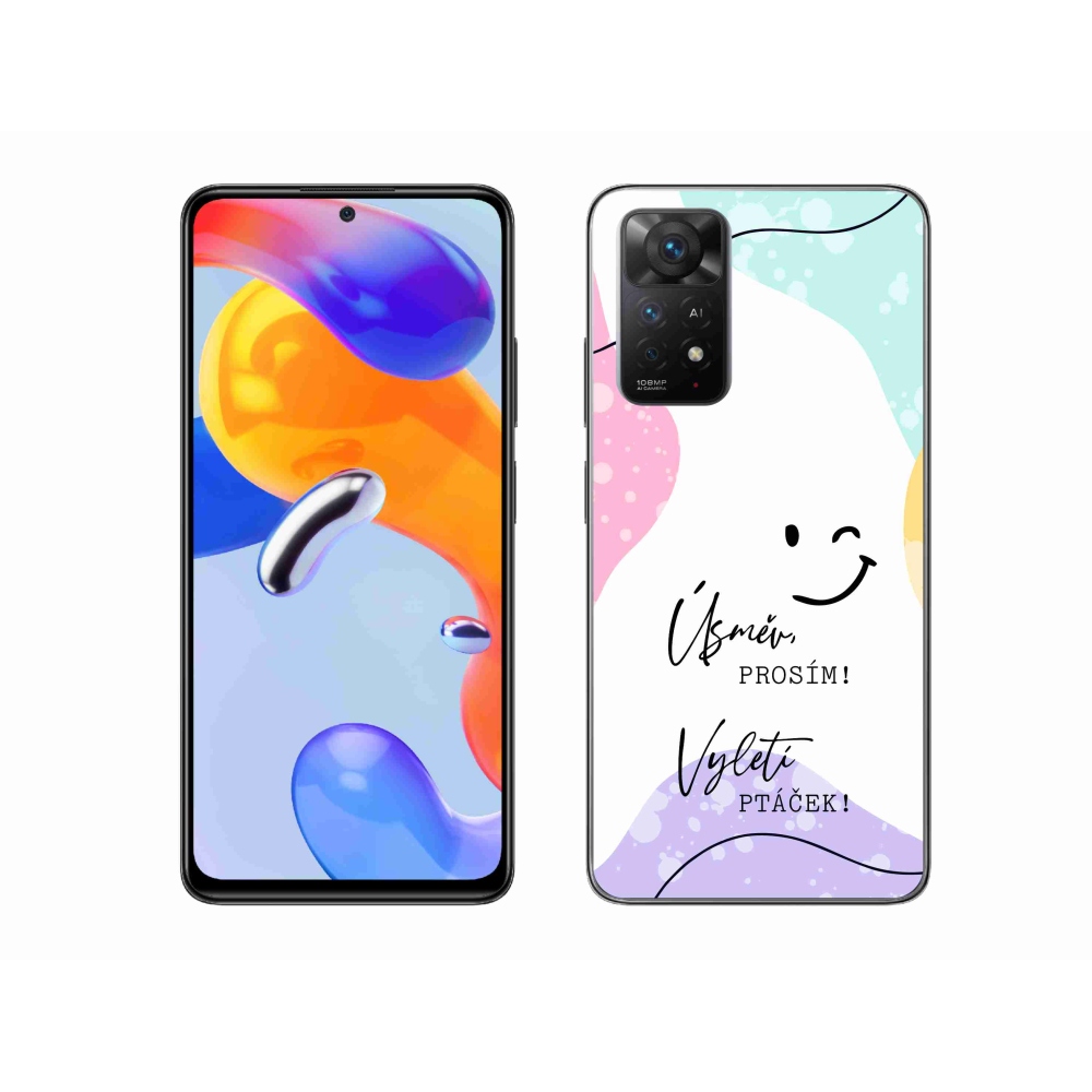 Gél borító mmCase a Xiaomi Redmi Note 11 Pro 4G/5G-hez - vicces szöveg 4 fehér háttérrel