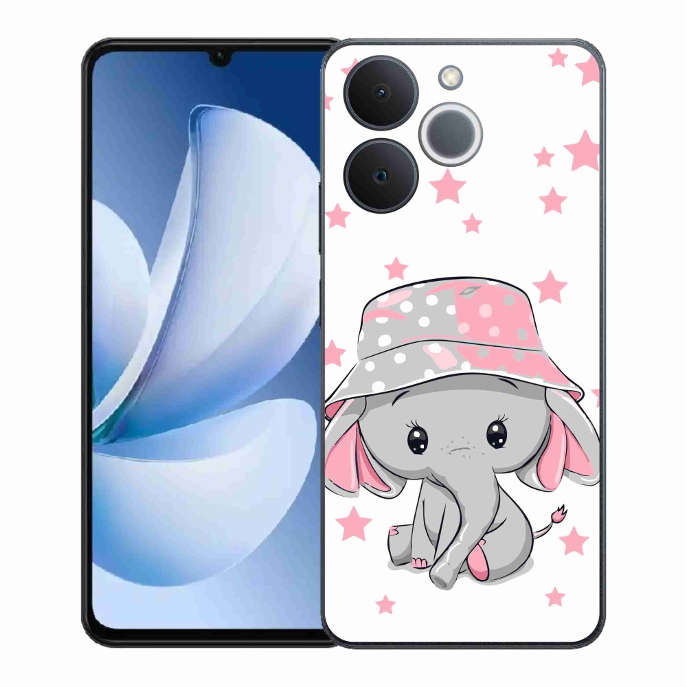 Zselés borítás mmCase a Realme Note 70T készülékhez - rózsaszín elefánt