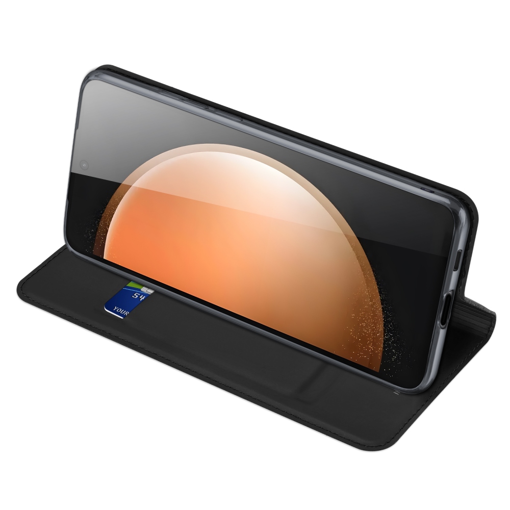 DUX könyvtáska Samsung Galaxy S25 FE készülékhez - fekete