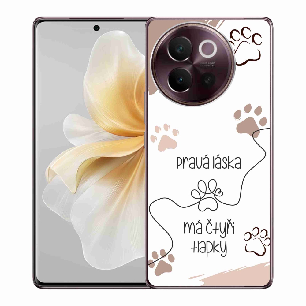 Gél borító mmCase a Vivo V40 Lite 5G készülékhez - kutyamotívum 1 fehér háttér