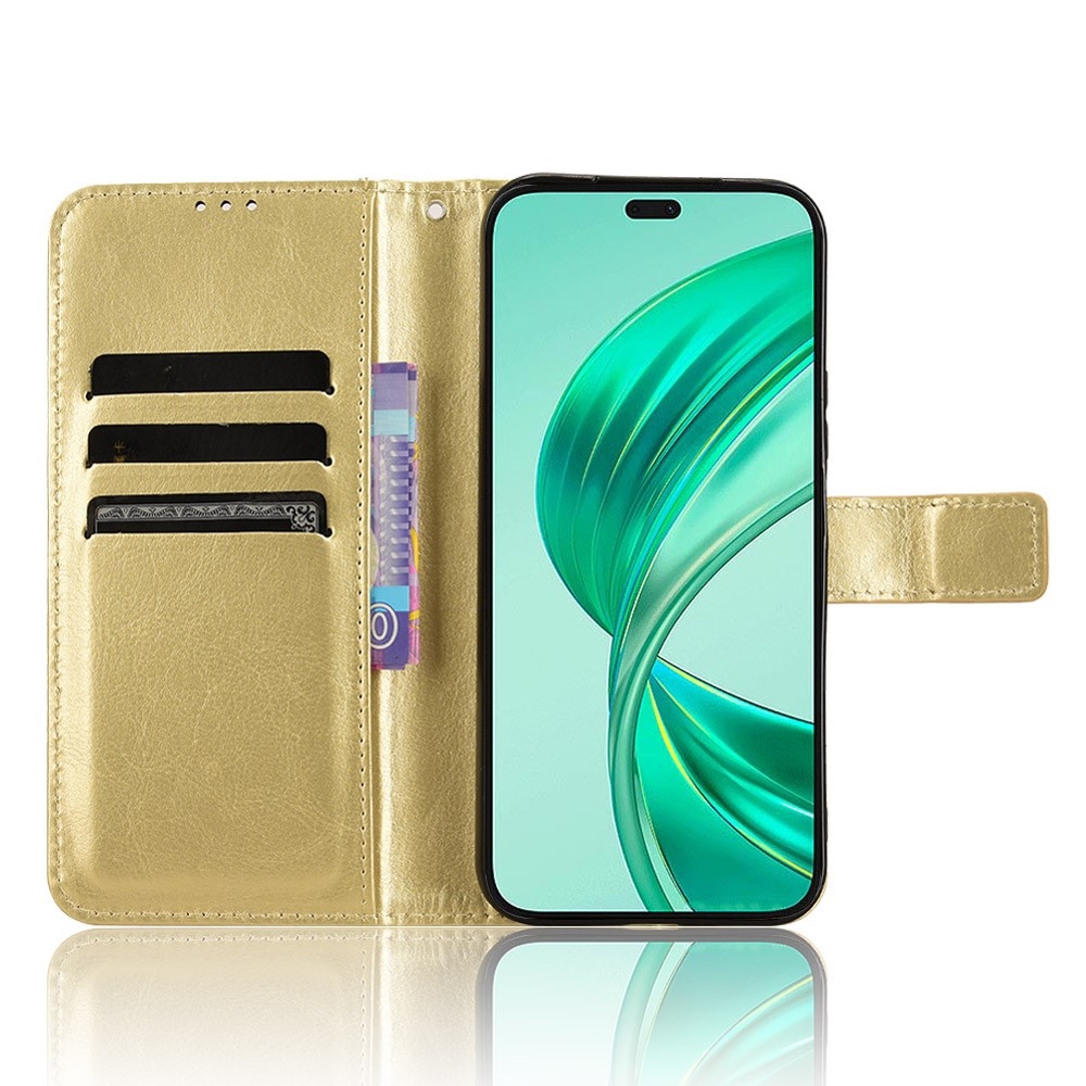 Őrült könyv tok a Honor X8b-hez - arany színű