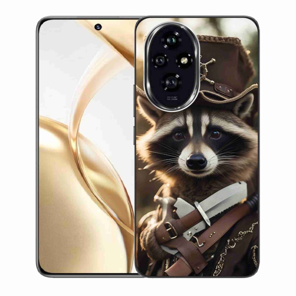 Zselés borító mmCase a Honor 200 5G számára - mosómedve egyenruhában